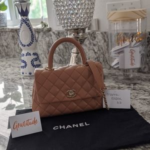 21P Chanel Coco Handle in Caramel SM